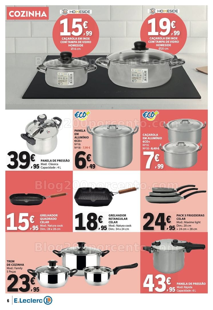 Antevisão Folheto E-LECLERC Bazar Promoções de 8 a 21 outubro
